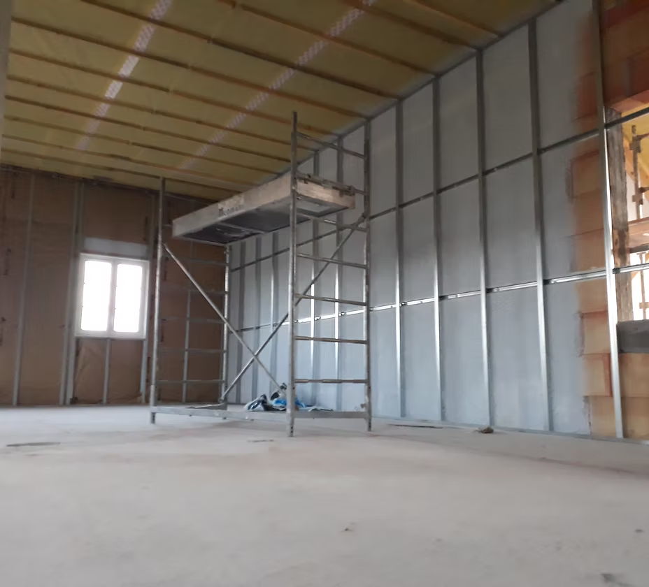 Traitement de l'étanchéité à l'air de mur maçonné PROCÉDÉ AÉROBLUE