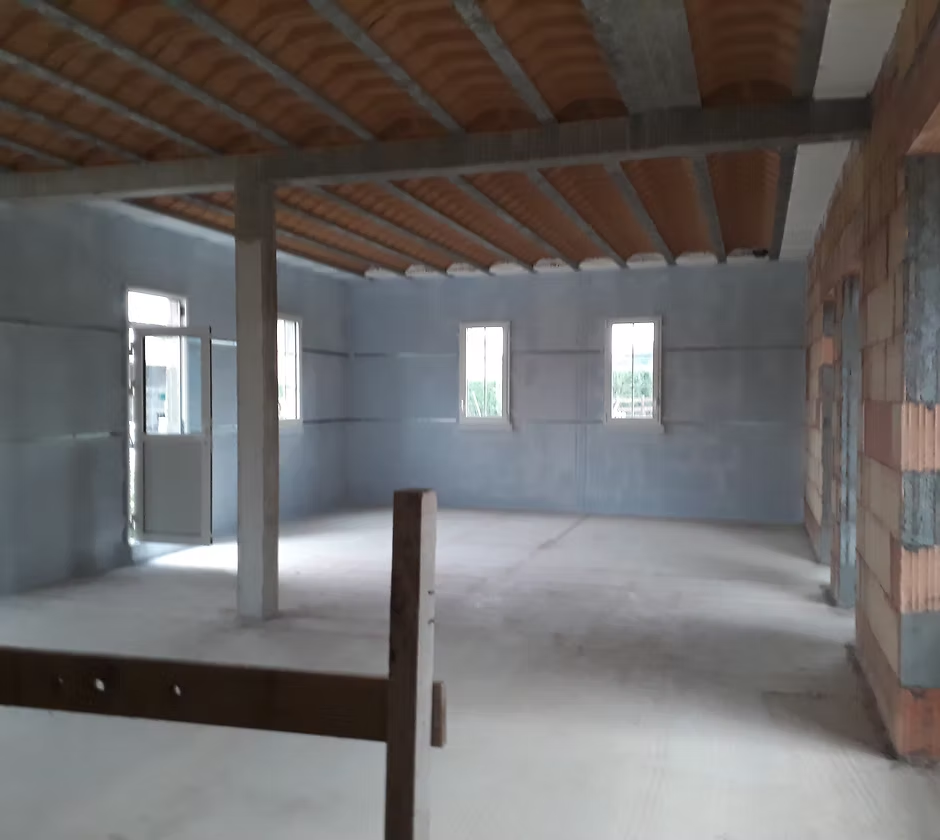 traitement de l'étanchéité à l'air plafonds et murs en ossature bois.